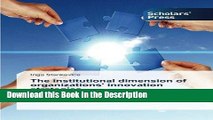 Read [PDF] The institutional dimension of organizations  innovation strategies: What institutions