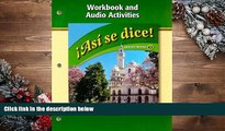 PDF  Asi Se Dice! Workbook and Audio Activities (Glencoe Spanish) (Spanish Edition) Full Book