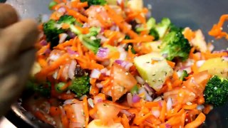 Broccoli Carrot Salad- Raw Vegan Salad Recipe