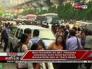 SONA: Mga pasahero ng MRT, pinababa kaninang rush hour matapos magkaproblema sa track brake