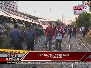 SONA: Tren ng PNR, nadiskaril; 10, sugatan