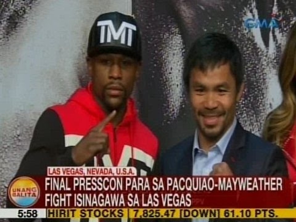 UB: Final presscon para sa Pacquiao-Mayweather fight, isinagawa sa Las Vegas