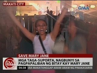 24 Oras: Mga taga-suporta, nagbunyi sa pagpapaliban ng bitay kay Mary Jane
