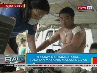 3 sakay ng habal-habal, sugatan matapos masagi ng van sa Cebu City