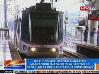 NTG: Biyahe ng MRT, naantala matapos magkaproblema sa riles kanina