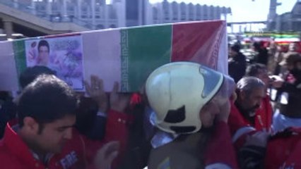 Iran'da 17 Katlı Iş Merkezinin Çökmesi Sonucu Hayatını Kaybeden Itfaiyecilerin Cenaze Töreni