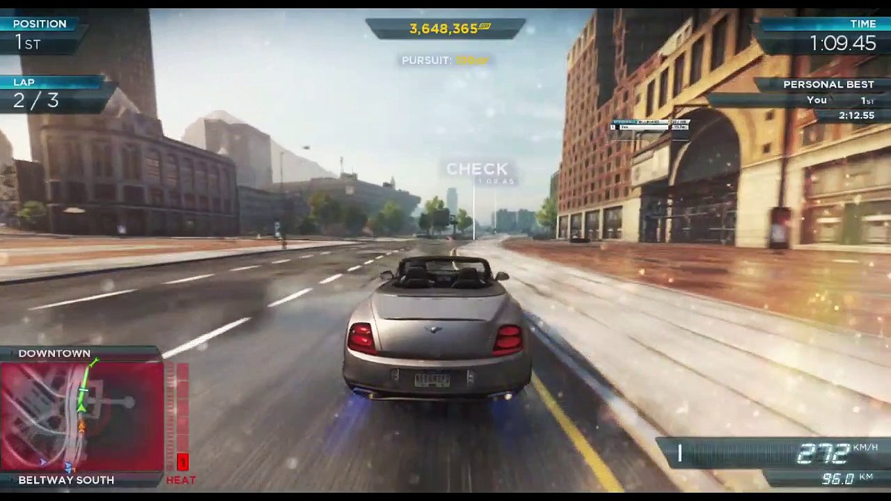 NFS Most Wanted 2012:Gameplay |  Bentley Supersports ISR all races (PC HD)