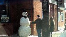 Try Not To Laugh Funny Scary Snowman Prank 1-2
