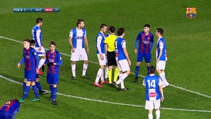 Barça B's Gerard Gumbau learns from the free kick master Rivaldo