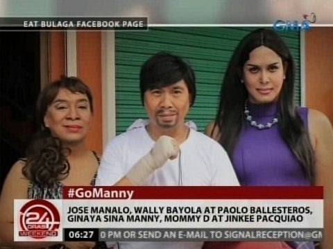 24 Oras: Jose Manalo, Wally Bayola at Paolo Ballesteros, ginaya ang pamilya Pacquiao