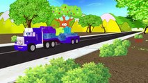 ABC Alphabet Truck Songs For Children | Kids Learn Pre School Nursery Rhymes With Phonic Lyrics