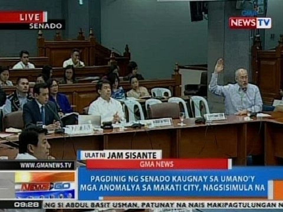 NTG: Pagdinig ng Senado kaugnay sa umano'y mga anomalya sa Makati City, nagsisimula na