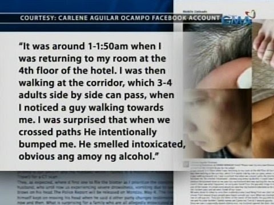 Asawa ng aktres na si Carlene Aguilar, binugbog umano ng grupo ng may-ari ng hotel na tinuluyan nila