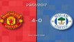 Manchester United 4 - 0 Wigan Athletic in words and numbers