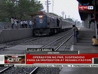 QRT: Operasyon ng PNR, suspendido para sa inspeksyon at rehabilitasyon
