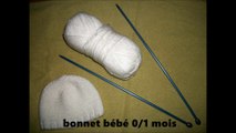 comment tricoter bonnet bébé 0/1 mois