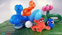 Finding Dory Balloon Show Pretend Play Play-Doh Dippin Dots Jelly Beans M&Ms Toy Surprises