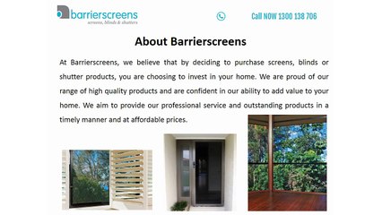 Great Range of Security Doors in Brisbane –Barrierscreens