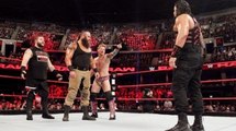 Braun Strowman, Kevin Owens, Chris Jericho Attacks On Roman Reigns At WWE Raw