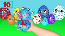 30 Сюрприз яйца 3D для детей, чтобы узнать цвета с вертолетом | Легковые автомобили и грузовики | Детские стишки