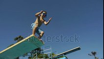 Kid Jumping and Diving