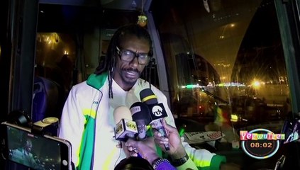 ARRIVÉE DES LIONS DE LA TERANGA A L' AEROPORT L.S.S DANS YEEWU LEEN DU 30 Janvier 2017