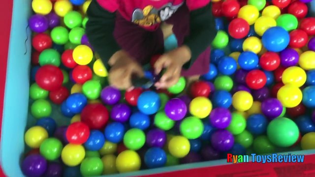 GIANT BALL PIT Surprise Toys Challenge in Pool Disney Cars Lightning McQueen Thomas and Friends