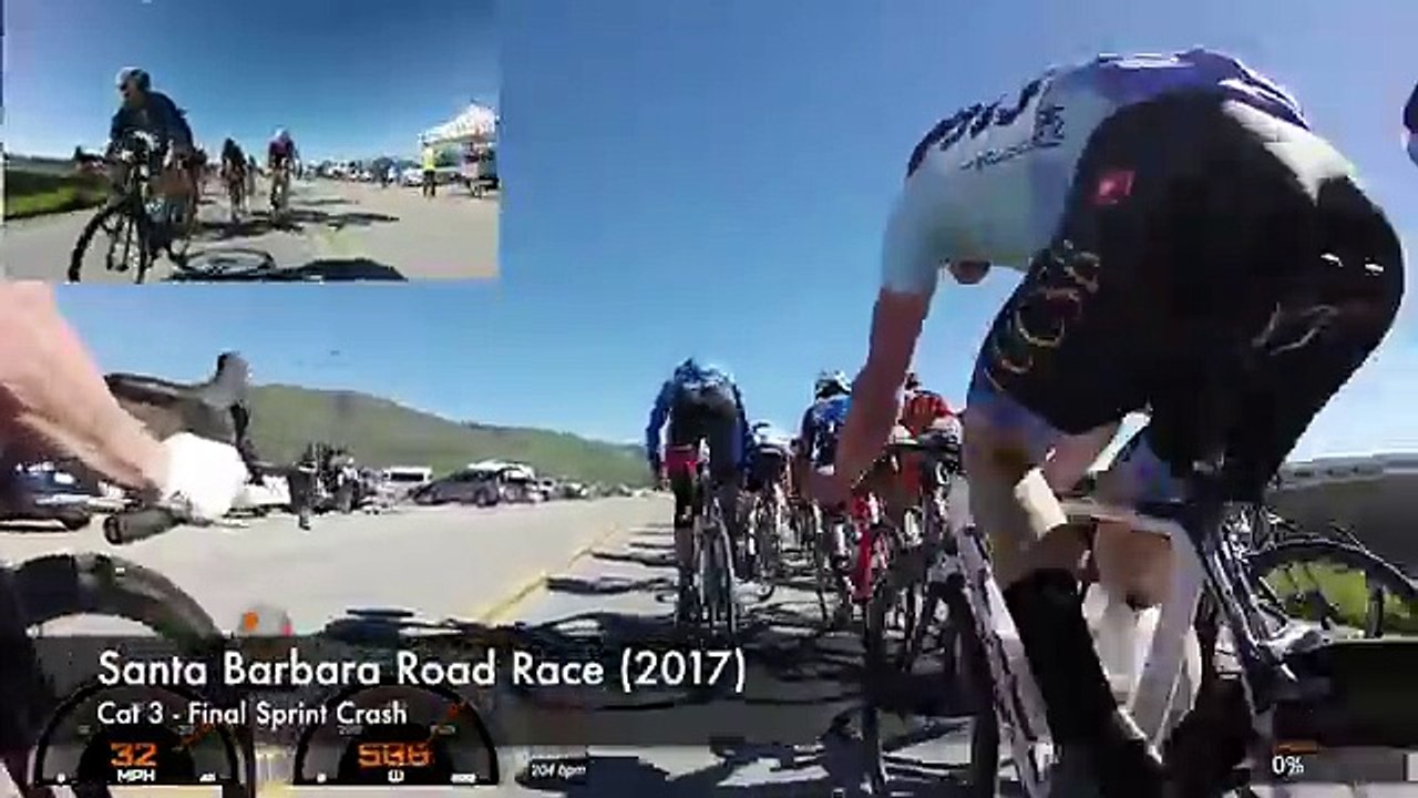 Un cycliste évite une chute de 9 mètres pendant...