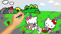 Hello Kitty Easter Eggs Coloring Pages - ハローキティ ぬりえランド - Tô Màu Mèo Hello Kitty