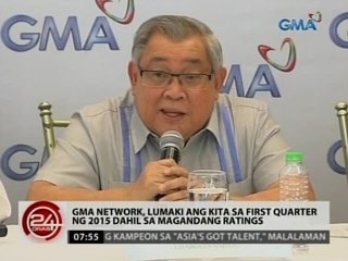 Download Video: 24Oras: GMA Network, lumaki ang kita sa First Quarter ng 2015 dahil sa magandang ratings