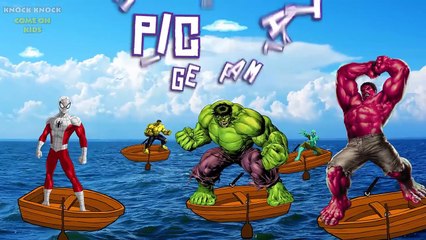 Spaderman & Hulk COLORS EPIC BOAT PARTY - Nursery Rhymes Adnimated Songs