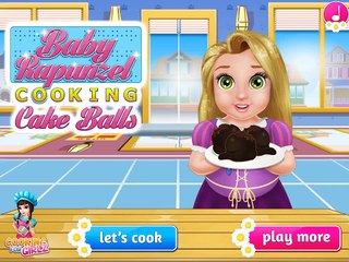 Beby Rapunzel prepares a cake! The game for girls! Child Game! Cartoons for children!