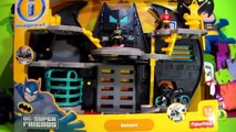 Batman Batcave Toy Unboxing Imaginext Batman Robin and Joker Figures with Batcycle!