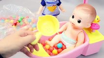 Baby Doll Bath Time in Colors Candy Ball Surprise Eggs Toys YouTube
