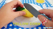 Learn names of fruits and vegetables with velcro cutting fruits toy and vegetables esl asmr whisper