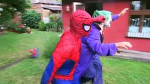 Spiderman VAMPIRE TOILET ATTACK! w/ Frozen Elsa Joker Maleficent Anna Toys! Superheroes Fun IRL