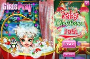 NEW Игры для детей—Disney Принцесса Рождественская ванна—мультик для девочек