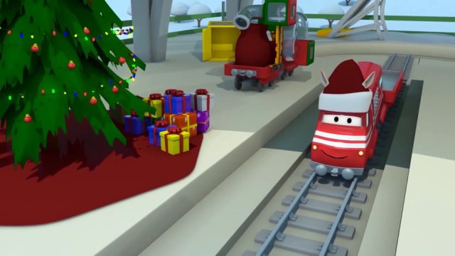 Troy le Train installe les Illuminations de Noël à Train Ville | Dessin animés pour enfants