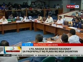 BT: LTO, nagisa sa Senado kaugnay sa pagpapalit ng plaka ng mga sasakyan