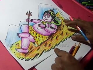 How to Draw Lord Child Shiva Color Drawing