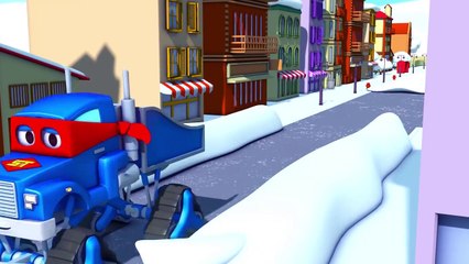 Super Truck et le Chasse Neige à Car City | Dessin animé pour les enfants