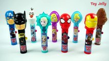 Lollipop конфеты Играть Doh сюрприз игрушки Человек-паук Эльза Узнайте цвета с Chupa Chups POPUPS!