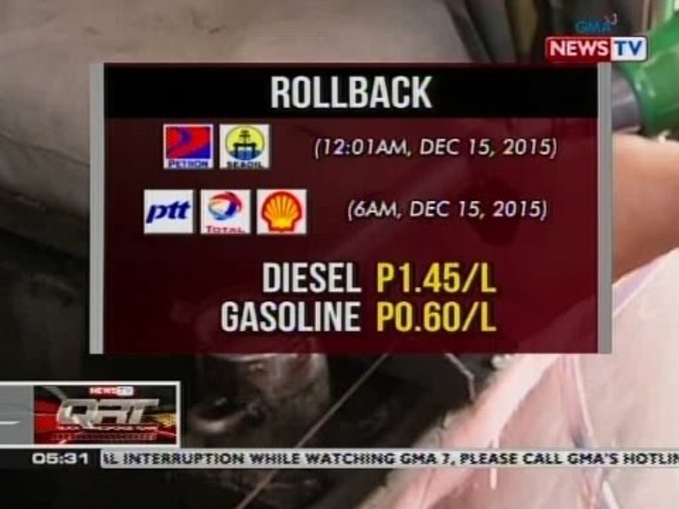 QRT: Oil price rollback
