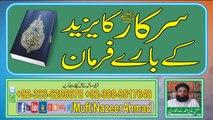 Sarkar ﷺ Ka Yazeed Kay Bary Farman by Mufti Nazeer Ahmad Raza Qadri
