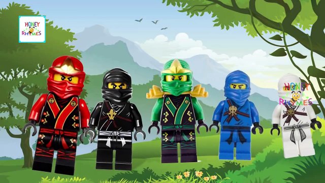 Лего НИНДЗЯГО забавный мультфильм Finger семья песни HD сумасшедшим папашей детские стишки палец