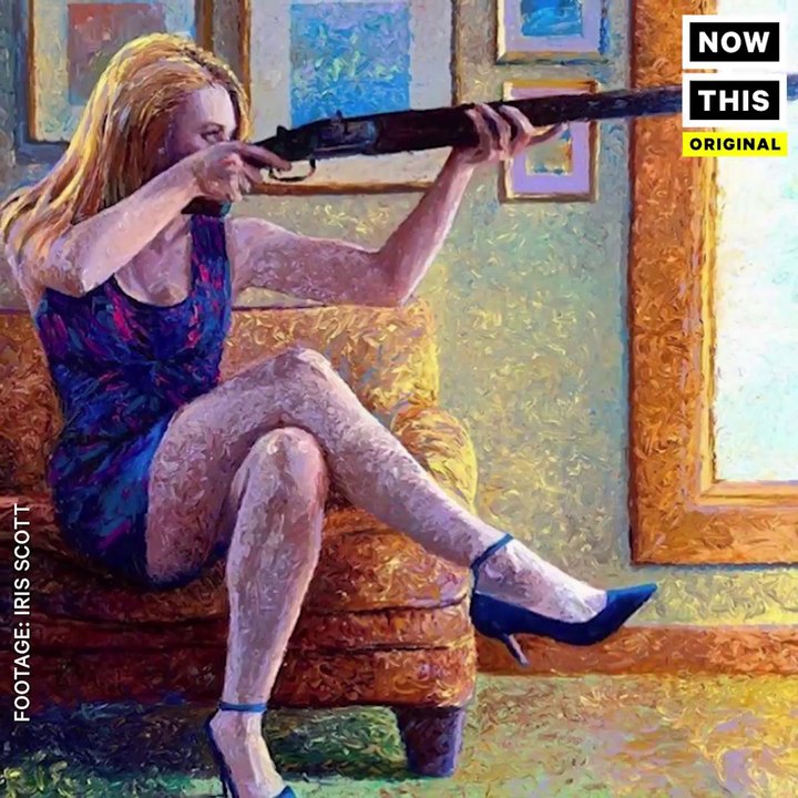 This woman creates masterpieces by finger painting