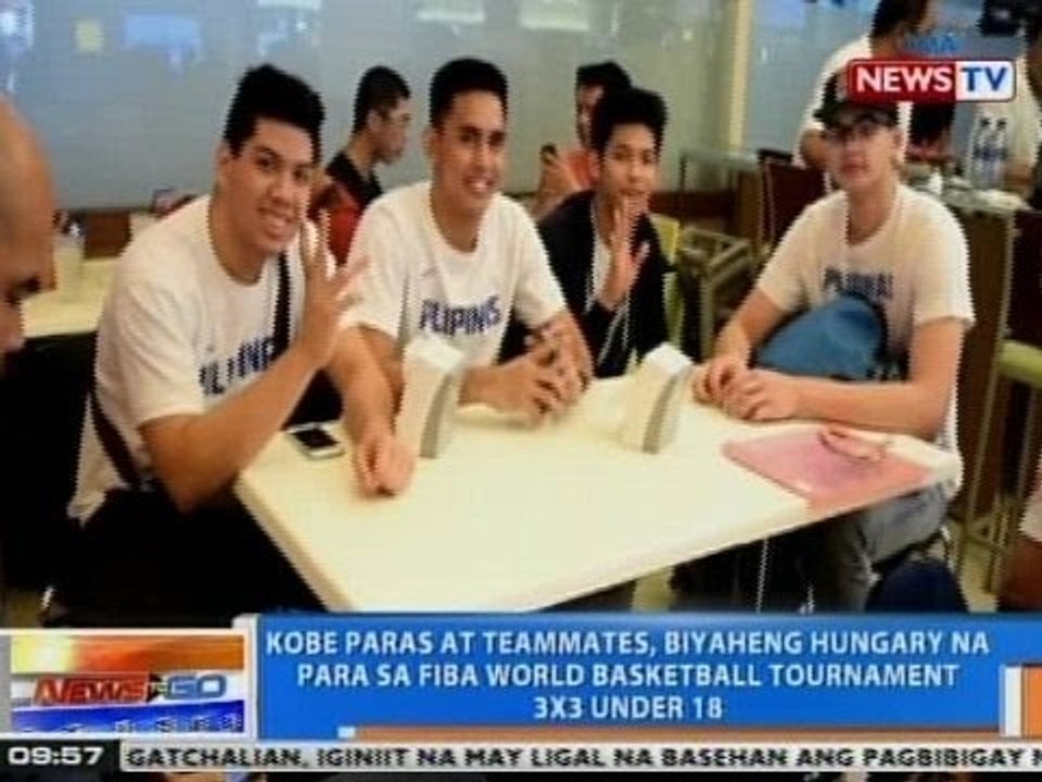 Kobe Paras at teammates, biyaheng Hungary na para sa FIBA World Basketball Tournament 3x3 Under 18