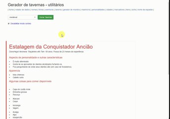 Utilitário - Gerador de Tavernas