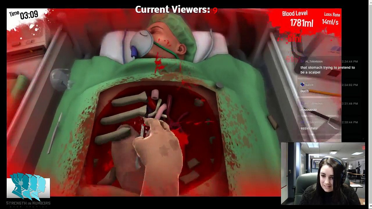 Emily Playing Poorly Game Streaming: Surgeon Simulator