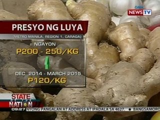 SONA: Presyo ng luya, sumipa sa P200-250/kilo